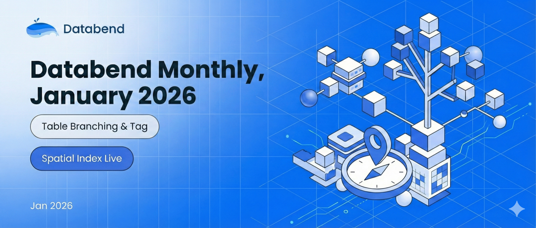 Databend Monthly Report: January 2026 — Table Branching & Tags, Spatial Indexes